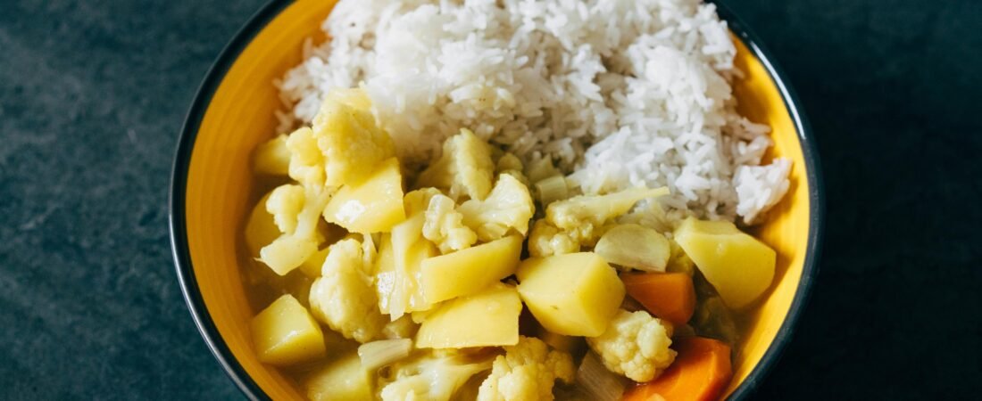 Spiced Rice with Ghee & Steamed Veggies